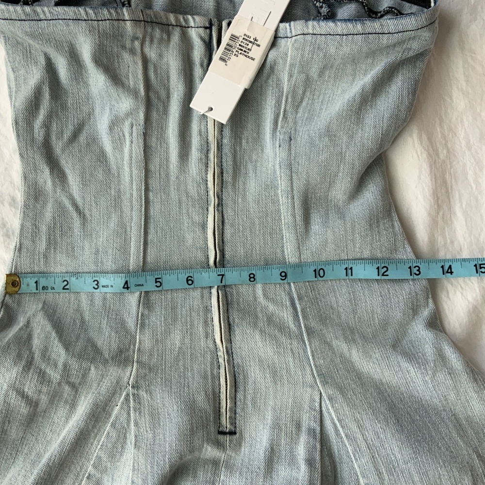 EB DENIM PLAYHOUSE DENIM MIDI DRESS XS NWT - Picture 4 of 13